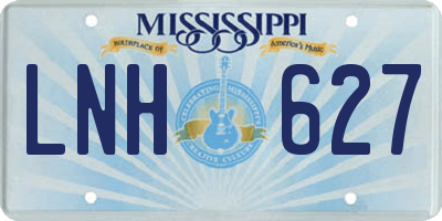 MS license plate LNH627