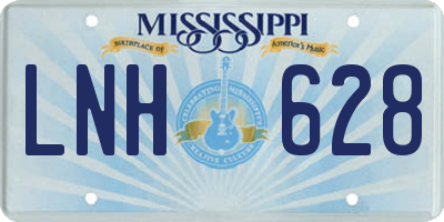 MS license plate LNH628