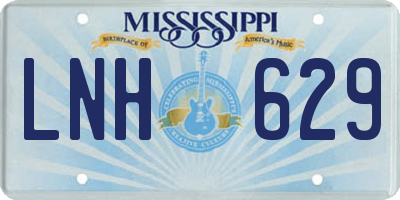 MS license plate LNH629