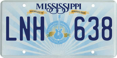 MS license plate LNH638
