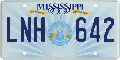MS license plate LNH642