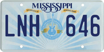 MS license plate LNH646