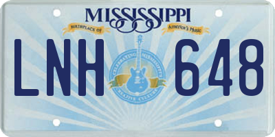 MS license plate LNH648