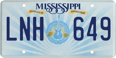 MS license plate LNH649