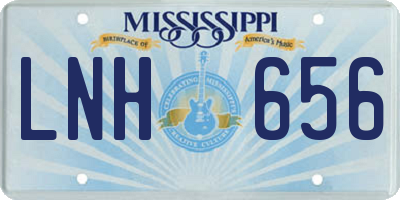 MS license plate LNH656