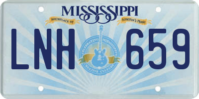 MS license plate LNH659