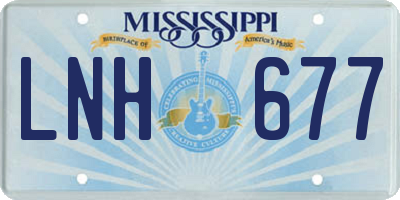 MS license plate LNH677