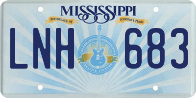 MS license plate LNH683