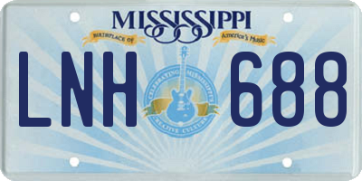 MS license plate LNH688