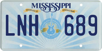 MS license plate LNH689