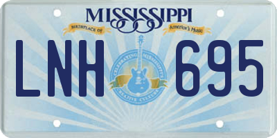 MS license plate LNH695