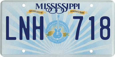 MS license plate LNH718
