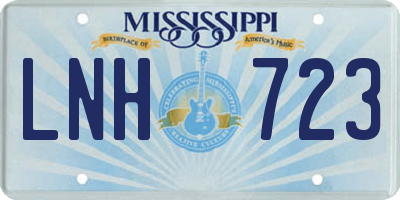 MS license plate LNH723