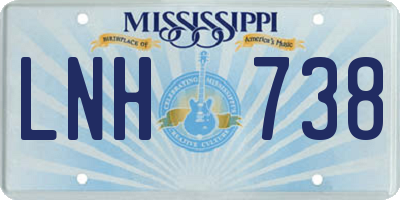 MS license plate LNH738