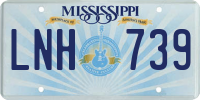 MS license plate LNH739
