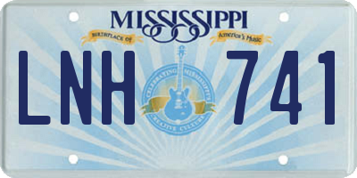 MS license plate LNH741