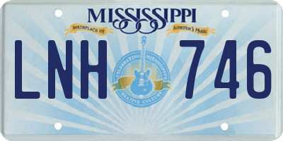 MS license plate LNH746