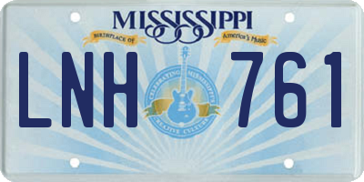 MS license plate LNH761