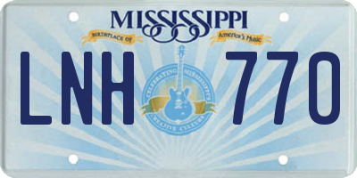 MS license plate LNH770