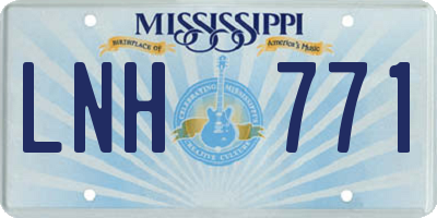 MS license plate LNH771