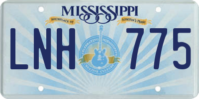 MS license plate LNH775