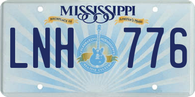 MS license plate LNH776