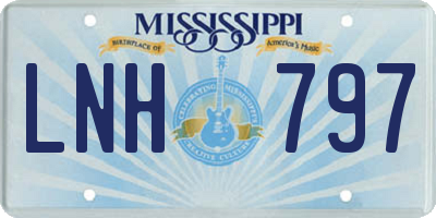 MS license plate LNH797
