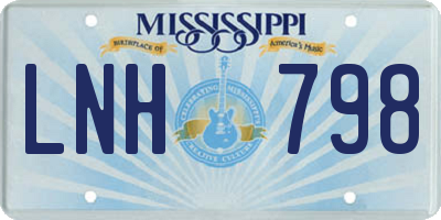 MS license plate LNH798