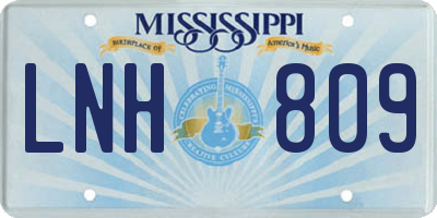 MS license plate LNH809