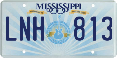 MS license plate LNH813