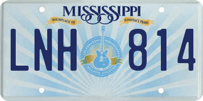 MS license plate LNH814