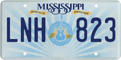 MS license plate LNH823