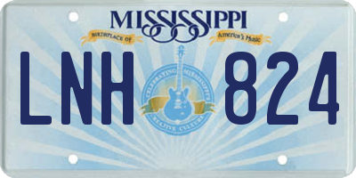 MS license plate LNH824