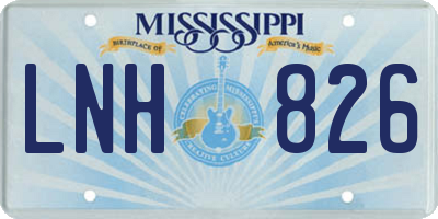 MS license plate LNH826