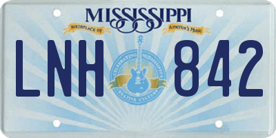 MS license plate LNH842