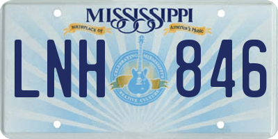MS license plate LNH846