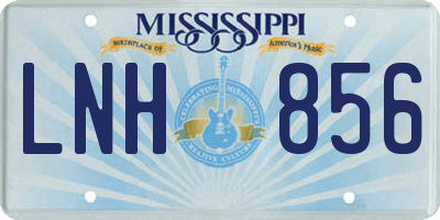 MS license plate LNH856