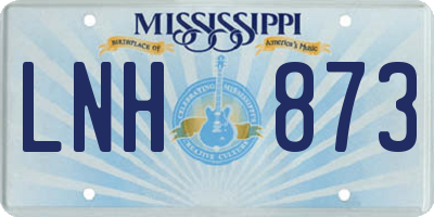 MS license plate LNH873
