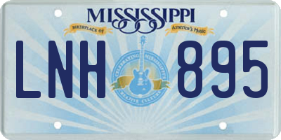 MS license plate LNH895