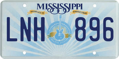 MS license plate LNH896