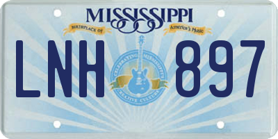 MS license plate LNH897