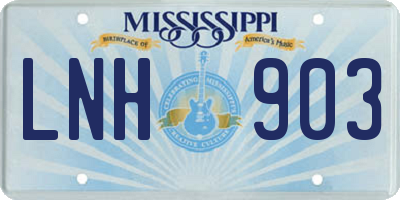 MS license plate LNH903