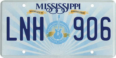 MS license plate LNH906
