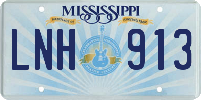 MS license plate LNH913