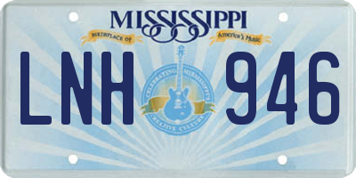 MS license plate LNH946
