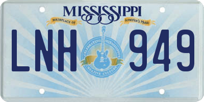MS license plate LNH949