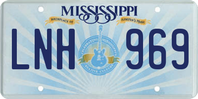MS license plate LNH969
