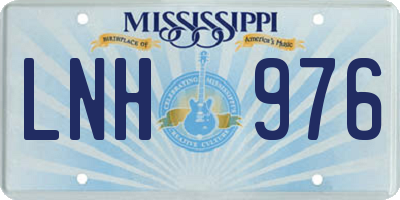 MS license plate LNH976