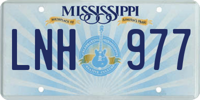 MS license plate LNH977