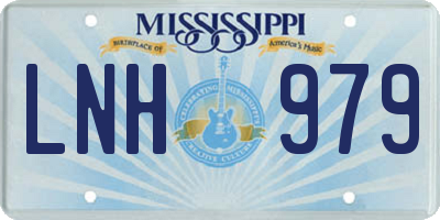 MS license plate LNH979